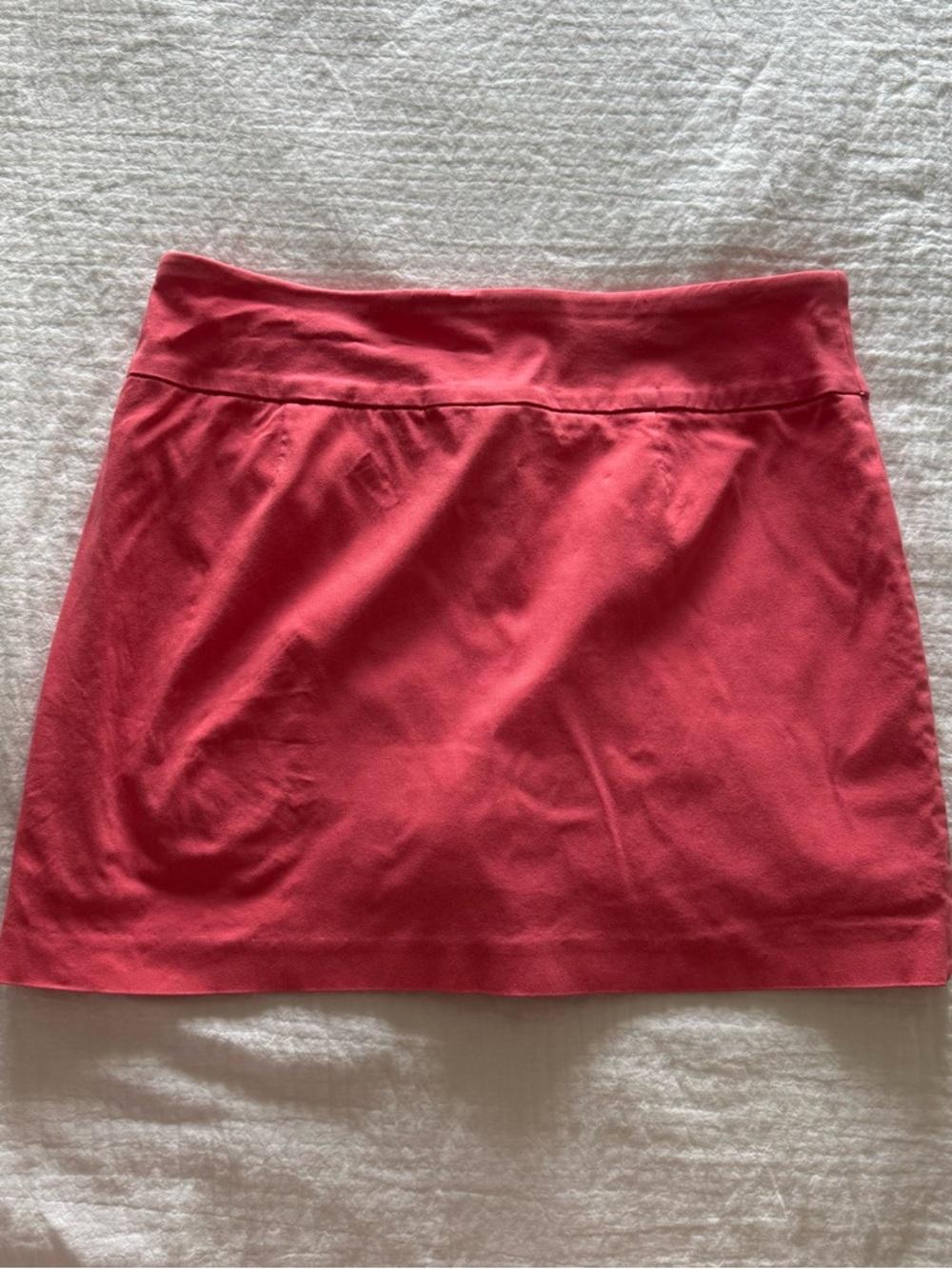 Pink Mini Skirt Skort Scalloped Hem Stretch Size 10 Unique Whimsical Coquette - Picture 2 of 8
